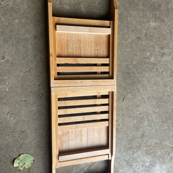 Bathtub Caddy Tray Bamboo Bath Tray Table Rack Tablet Phone Holder Shelf Desk Fa - Picture 5 of 5